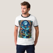 Mystieke paddenstoel Waterval Forest T-shirt (Voorkant volledig)