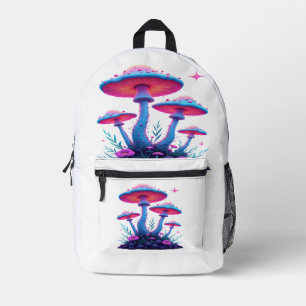 Mystieke paddenstoelen bedrukte rugzak
