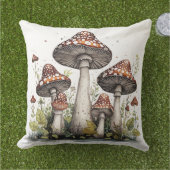 Mystieke paddenstoelen buitenkussen (Gras)