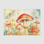 Mystieke Paddenstoelen en Graceful Moth Decoupage Tissuepapier (Voorkant)