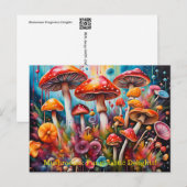 Mystieke paddenstoelen: Levendige schimmels Fantas Briefkaart (Voorkant / Achterkant)