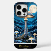 Mystieke paddestoel maanverlichte bos nacht Case-Mate iPhone case (Achterkant)