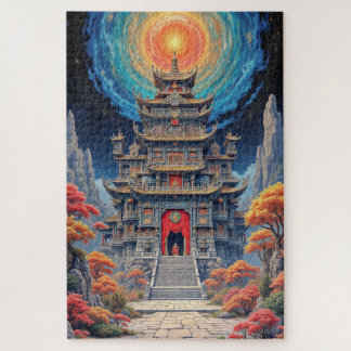 Mystieke Pagode Tempel Onder Hemelgewelf Legpuzzel
