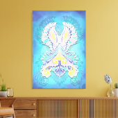 Mystieke pastelvlinder | Eetherische Boho-fantasie Canvas Afdruk (Insitu (Woonkamer))