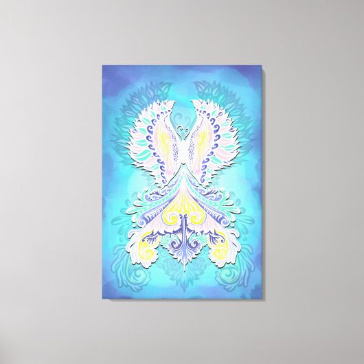 Mystieke pastelvlinder | Eetherische Boho-fantasie Canvas Afdruk (Voorkant)