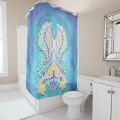 Mystieke pastelvlinder | Eetherische Boho-fantasie Douchegordijn (In situ)