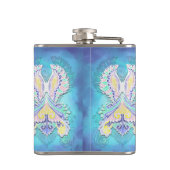 Mystieke pastelvlinder | Eetherische Boho-fantasie Heupfles (Achterkant)