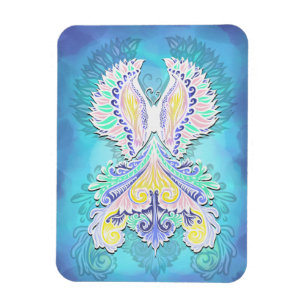 Mystieke pastelvlinder Eetherische Boho-fantasie Magneet
