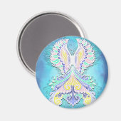Mystieke pastelvlinder | Eetherische Boho-fantasie Magneet (Voorkant / Achterkant)