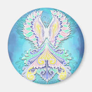 Mystieke pastelvlinder Eetherische Boho-fantasie Magneet