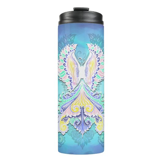 Mystieke pastelvlinder | Eetherische Boho-fantasie Thermosbeker (Voorkant)
