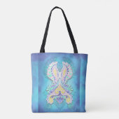 Mystieke pastelvlinder | Eetherische Boho-fantasie Tote Bag (Achterkant)