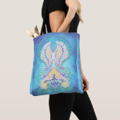 Mystieke pastelvlinder | Eetherische Boho-fantasie Tote Bag (Dichtbij)