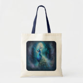 Mystieke pauw in betoverd bos tote bag (Voorkant)