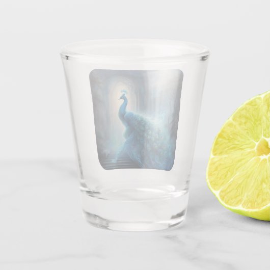 Mystieke pauw shot glas (Achterkant)