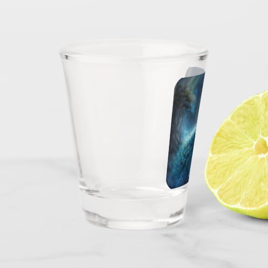 Mystieke pauw shot glas (Links)