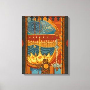 Mystieke plafondprint uit de muziekkamer van Brigh Canvas Afdruk