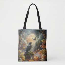Mystieke pompoen Raven - Herfst Forest Magic Tote Bag