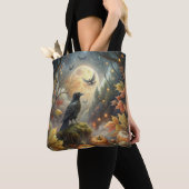 Mystieke pompoen Raven - Herfst Forest Magic Tote Bag (Dichtbij)