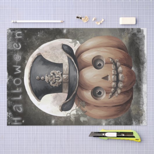 Mystieke pompoen tissuepapier (Craft)