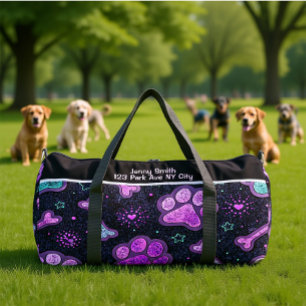 Mystieke Pootafdruk Hart Reis Monogram Personalise Plunjezak