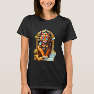 Mystieke priester koning kat met hypnotiserende bl t-shirt