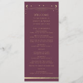 Mystieke pruim goud zon maan astronomie ruimte programmakaart (Voorkant)