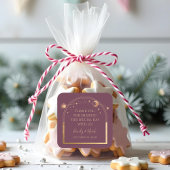 Mystieke Pruim Goud Zon Maan Sterren Bruiloft Vierkante Sticker