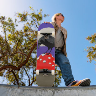Mystieke raaf gothische skateboard plank