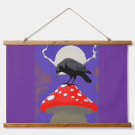 Mystieke Raaf Gothische Stijl Hangend Wandkleed