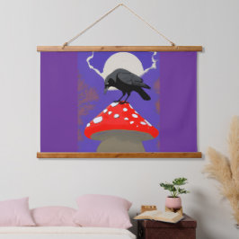 Mystieke Raaf Gotische Stijl Hangend Wandkleed