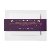 Mystieke Rainbow Deep Plum Zon Maan Sterren Uitnodigingen Wikkel (Voorkant Voorbeeld)