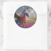 Mystieke Rainbow Dragon Crystal gepersonaliseerd Ronde Sticker (Tas)