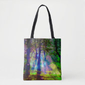 Mystieke Rainbow Forest Fantasy Art Tote Bag (Voorkant)