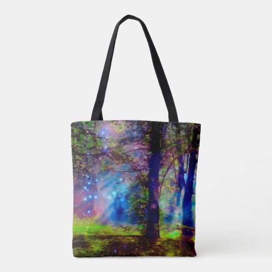 Mystieke Rainbow Forest Fantasy Art Tote Bag (Achterkant)