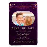 Mystieke Rainbow Plum Sun Moon Star Save The Date