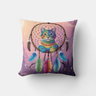 Mystieke Rainbow Tabby Dream Kussen