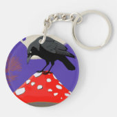 🗝️ **Mystieke raven acrylic sleutelhanger** Sleutelhanger (Achterkant)
