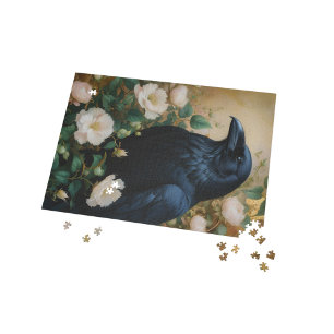 Mystieke Raven & Bloom – Betoverde Gotische Kunst Legpuzzel