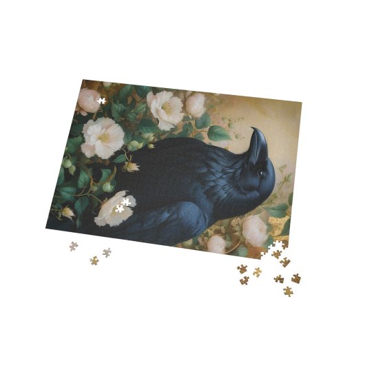 Mystieke Raven & Bloom – Betoverde Gotische Kunst Legpuzzel