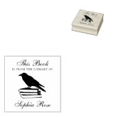 Mystieke Raven Fantasy Book Rubberstempel (Gestempeld)