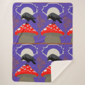 Mystieke Raven Sherpa Dekbed Sherpa Deken (Voorkant)