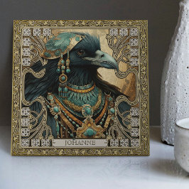 Mystieke Raven Spirit Gepersonaliseerde Tribal Tegeltje