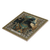 Mystieke Raven Spirit Gepersonaliseerde Tribal Tegeltje (Zijkant)