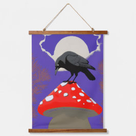 🖼️ Mystieke Raven Verticale Wandtapijt Hangend Wandkleed