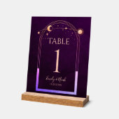 Mystieke Regenboog Diepe Pruim Zon Maan Sterren Br Acryl Bord (Hoek)