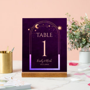 Mystieke Regenboog Diepe Pruim Zon Maan Sterren Br Acryl Bord