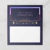 Mystieke Regenboog Marine Blauwe Zon Maan Sterren  Plaatskaartje (Buitenkant ongevouwen)