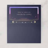 Mystieke Regenboog Marine Blauwe Zon Maan Sterren Plaatskaartje (Buitenkant ongevouwen)