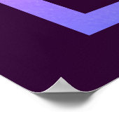 Mystieke regenboog pruim zon maan sterren bruiloft poster (Hoek)